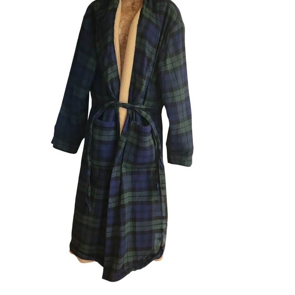 J.Crew/Men  Sherpa-Lined Flannel Robe